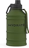 HYDRATE Edelstahl Trinkflasche - 2,2 Liter - BPA-freie Sport Wasserflasche...