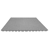 TOPRUBBER® Fallschutzplatte 100x100x4 cm Grau Gummiplatte Fallschutzmatte...