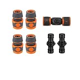 Garden Schlauch Kupplungs Satz 1/2 Zoll, 9 Stück Schlauchkupplung 1/2'' 4...