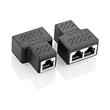 1 Paar RJ45 LAN Splitter, 1 auf 2 für Cat5 Cat5e Cat6 Cat6e Cat7 Cat8...