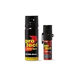 2 Stück Pfefferspray KO Spray Protect Anti-Dog Direktstrahl 50 ml +...