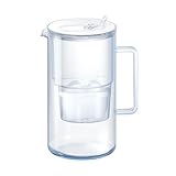 AQUAPHOR Glas-Wasserfilterkanne Weiß inkl. 1 MAXFOR+ Filter I Karaffe im...