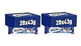 Milky Way Schokoriegel | Milchcreme | 56 Doppelriegel in einer Box (28 x 43...