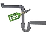 KIRCHHOFF ECO-SAVE Raumspar Siphon Küchenspüle, Abfluss für Spüle...