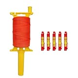 Langes, fluoreszierendes Maurerschnur-Set mit 5 Wasserwaagen für genaue...