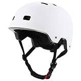 UPKOCH Skatehelm Weiß Verstellbar Sicherer Schutz für Fahrrad Roller...