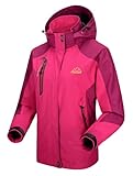 donhobo Jacken Damen Outdoorjacke Wasserdicht Windjacke Leicht Wanderjacke...