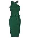 Damen Elegant Neckholder-Kleid Loose Fit Rüschen Midi A-Linie Swing...