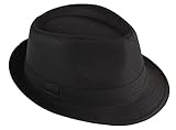 Strohhut Panama Fedora Trilby Gangster Hut Sonnenhut mit Stoffband Street...