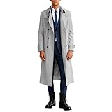 CHIACJYRSEDK Trenchcoat Herren Lang Dufflecoat Herrenjacke Übergangsjacke...
