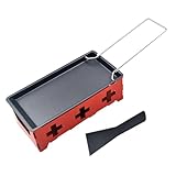 SOLUSTRE Tragbares Mini Käse Grill Set Antihaft Backblech für Camping mit...