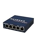 NETGEAR GS105GE LAN Switch 5 Port Netzwerk Switch (Plug-and-Play Gigabit...