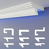 HEXIMO LED-Schattenfugenprofil Stuckleisten, indirekte Beleuchtung...