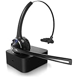 CSL - Bluetooth 5.0 Headset mit Ladestation - PC Headset mit flexiblem...