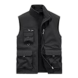 Generisch Herren Fleeceweste Freizeitjacke Ärmellose Softshellweste Fleece...