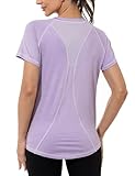 Gyabnw Sport Shirt für Damen Sportshirt Kurzarm Funktionsshirt Gym...