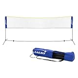 Hauki Badminton Netz, Tennisnetz 400 cm, Blau, H156 cm, Federballnetz Set...
