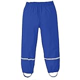 Regenhose Kinder Unisex Matschhose Reflektorstreifen Ohne Träger...