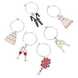 Toyvian 6 Stück Teiliges Wein Glas Anhänger aus Sicherer Praktische Bunte...