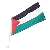 Yardenfun Palästina Flagge für Autofenster mit Halterung Lebendige Farben...