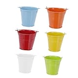 MINAOLULUS 6Stücke Mini Zinkeimer Sandspielzeuge für Lustige Eimer für...