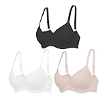 3er Pack BH Damen Mit BüGel T Shirt Damen-BHS Bequeme Klassische BHS FüR...