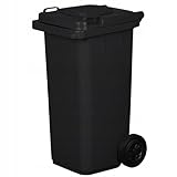 gardivo Mülltonne 120 Liter Abfalltonne Reststofftonne Mülleimer mit 2...
