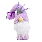 DECOMELODY Lavendelfarbener Stoffzwerg Gnom Dekoration Skandinavischer Stil...