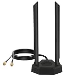 Nelawya WLAN-Antenne 8 dBi Dualband 2,4 GHz 5 GHz 5,8 GHz RP-SMA-Adapter...