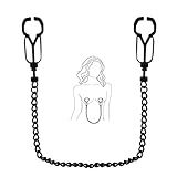 Einstellbare Nippelklemmen aus Edelstahl mit Metallkette – BDSM...