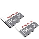 2 Pack SD Karte 64GB mit SD Adapter, High-Speed Speicherkarte, SD Karte...