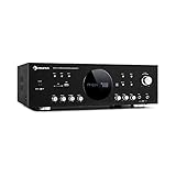 auna AMP Verstärker - Stereo-HiFi-Verstärker für Karaoke,Heimkino, USB-...
