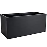 VIVANNO Maxi Pflanztrog Blumenkübel Fiberglas, Rechteckig, Winterfest,...