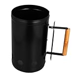 DOITOOL Feueranzünder Fass Stahl Grillkamin mit Natürlichem Holzgriff...