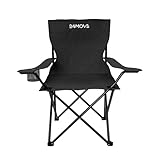 24MOVE® Faltstuhl schwarz Campingstuhl Anglerstuhl mit Getränkehalter -...