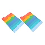 Gatuida 10 Stück Teiliges Bunte Registerblätter Notizbuch Trennblätter...