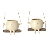 Generisch 2PCS Blumentopf Schaukel, Hanging Plant Pot, Blumentopf Mit...