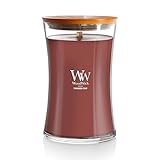 WoodWick Große Sanduhr-Duftkerze | Cinnamon Chai | mit knisterndem Docht |...