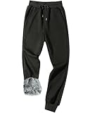 GXAMOY Herren-Winter-Fleece-Hose, Sherpa-Futter, aktive warme dicke...