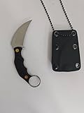 NedFoss VULTURE Neck Knife, 6CM 14C28N Stahl FULL TANG Outdoor Messer mit...