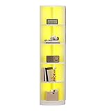 YITAHOME Eckregal Bücherregal, Eckregal stehend mit 5 Ebenen, Bücherregal...