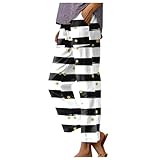 MJISG Damen Freizeithose mit Weitem Bein,Split Wide Leg Pants,Strandhose...