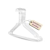 Ambideluxe | 50 Drahtbügel Weiß | Hosenbügel | Metall Kleiderbügel mit...
