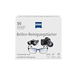 ZEISS Brillen-Reinigungstücher mit Alkohol 50 Stück zur schonenden &...