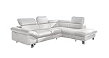 Mivano Ecksofa Driver mit Schlaffunktion und Stauraum / Ledersofa in L-Form...