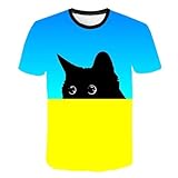 CHANYI Herren 3D Druck T-Shirt Cooles T-Shirt Männer/Frauen 3D T-Shirt...