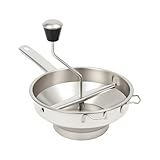 Edelstahl Passiermühle Passiergerät Mit Verlängerter Griff Haken 3...