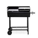 tepro Detroit 1037 – XL Holzkohle‑Grillfass mit Ablage, verchromte...