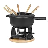 Mahlzeit Gusseisen Fondue Set für 6 Personen | 2 Liter | Fondueset 13...