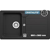 SCHOCK Küchenspüle Formhaus D-100 Onyx 86x50 cm - CRISTALITE® Schwarz...